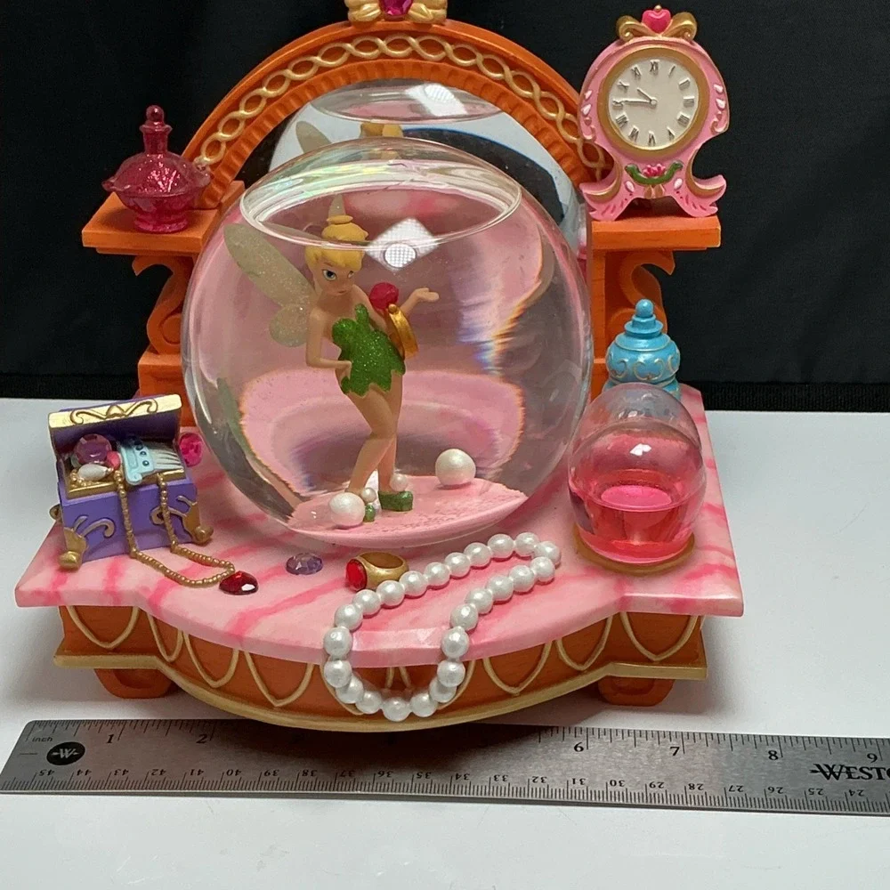 Disney Tinkerbell‎ Snow Globe The Pink Vanity Plays You Can Fly 2002